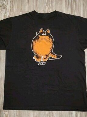 B Kliban Cat Crazy Shirt Front Back Black T-Shirt